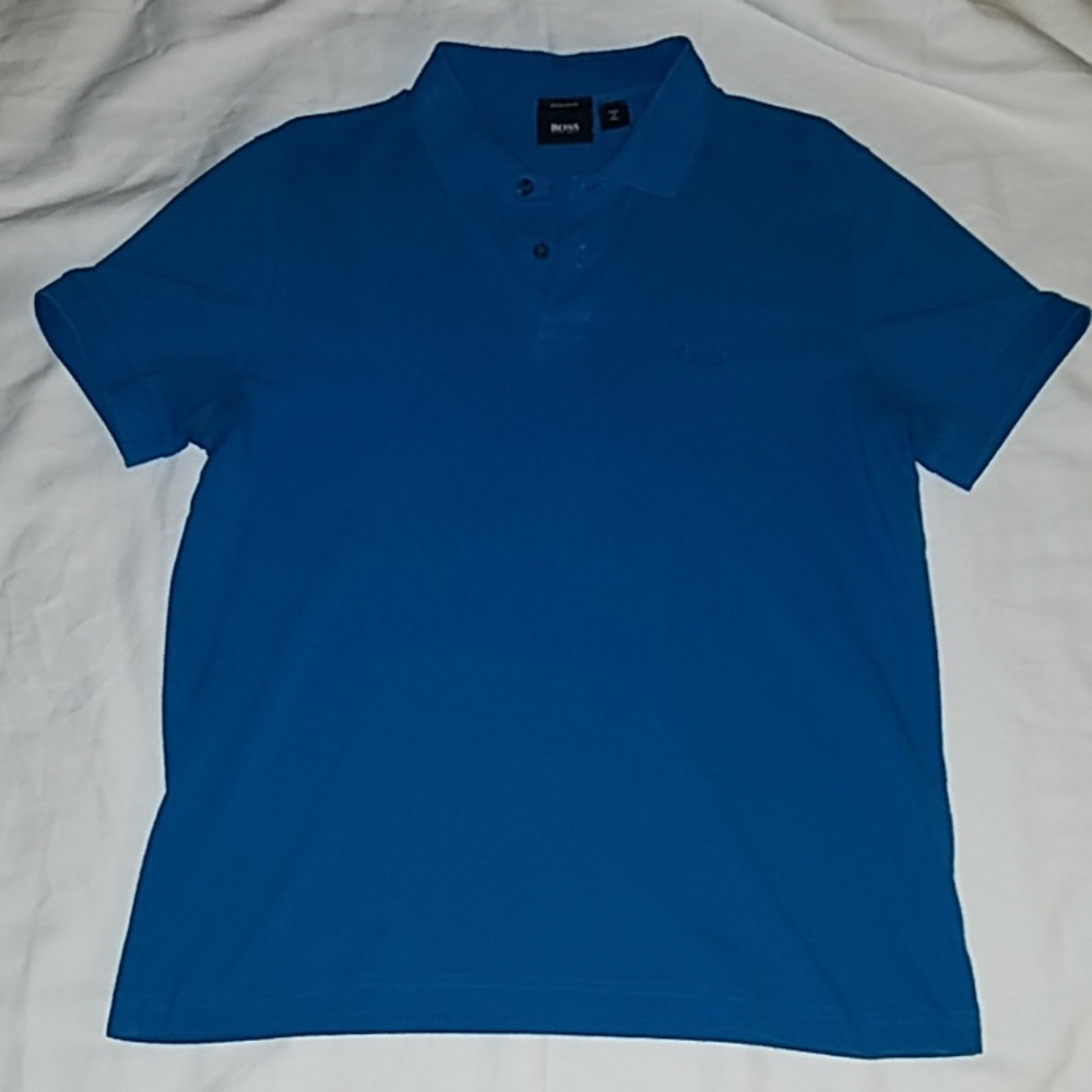 Hugo Boss Polo, Blue, 100% Authentic, LARGE